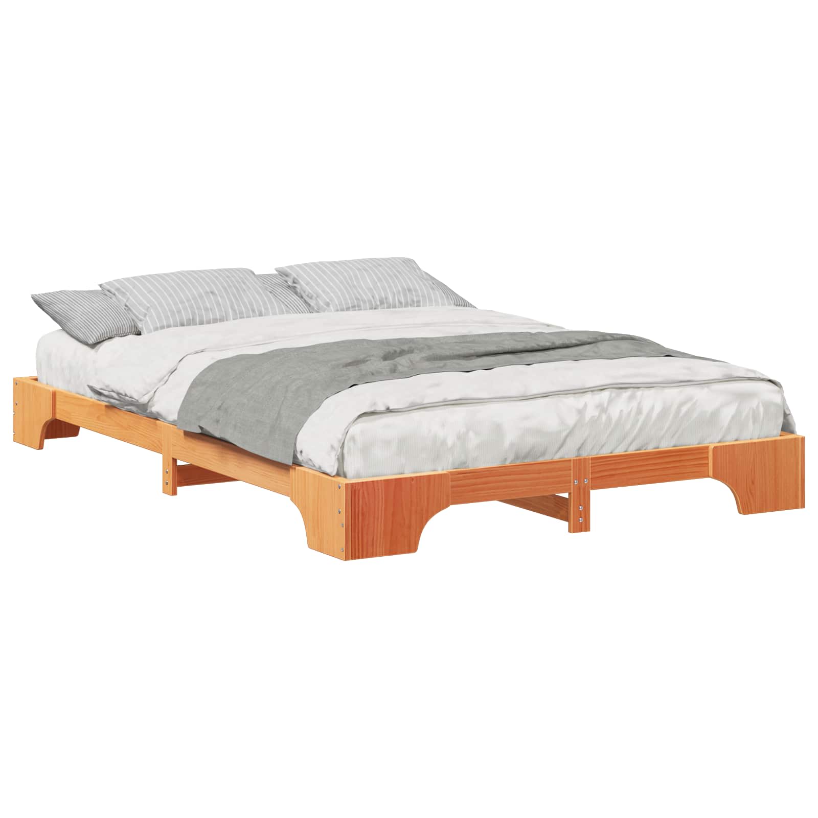 Estrutura da cama castanho 140 x 220 cm