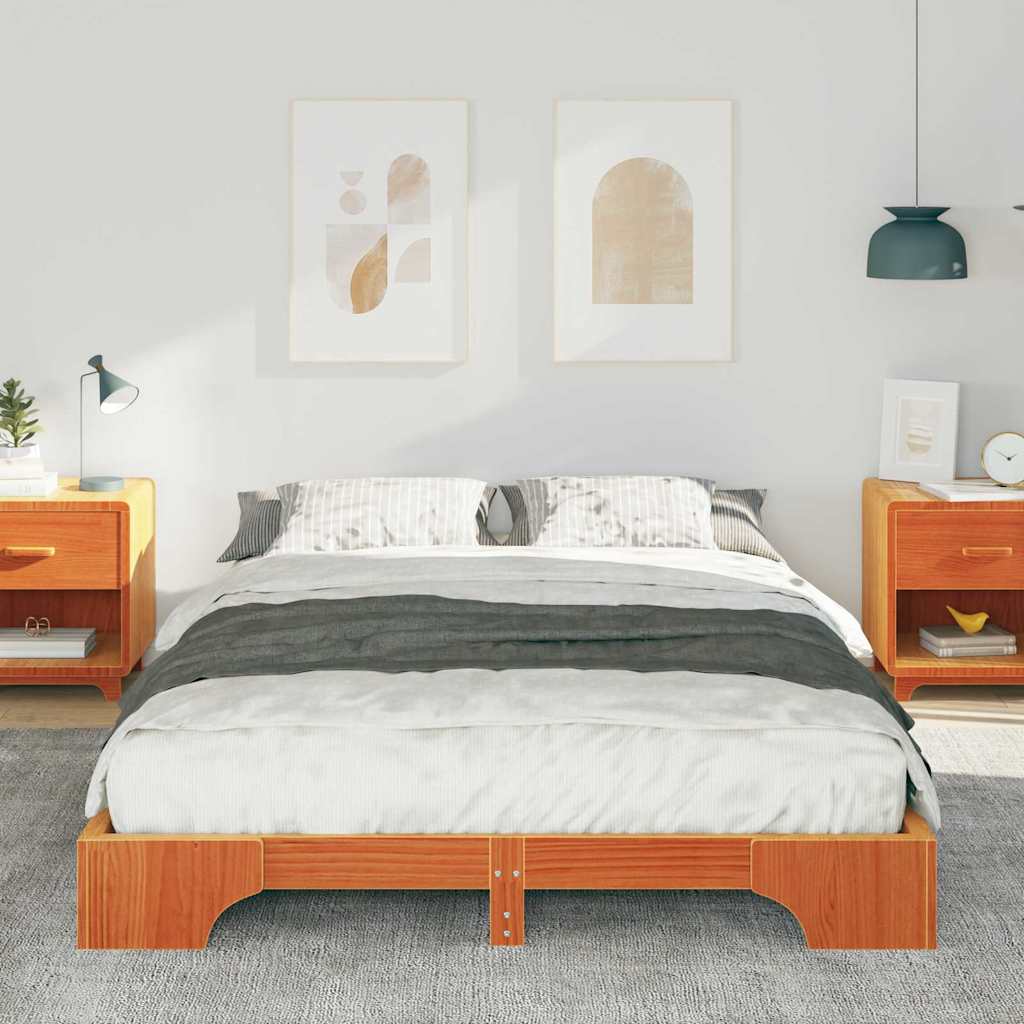 Estrutura da cama castanho 140 x 220 cm