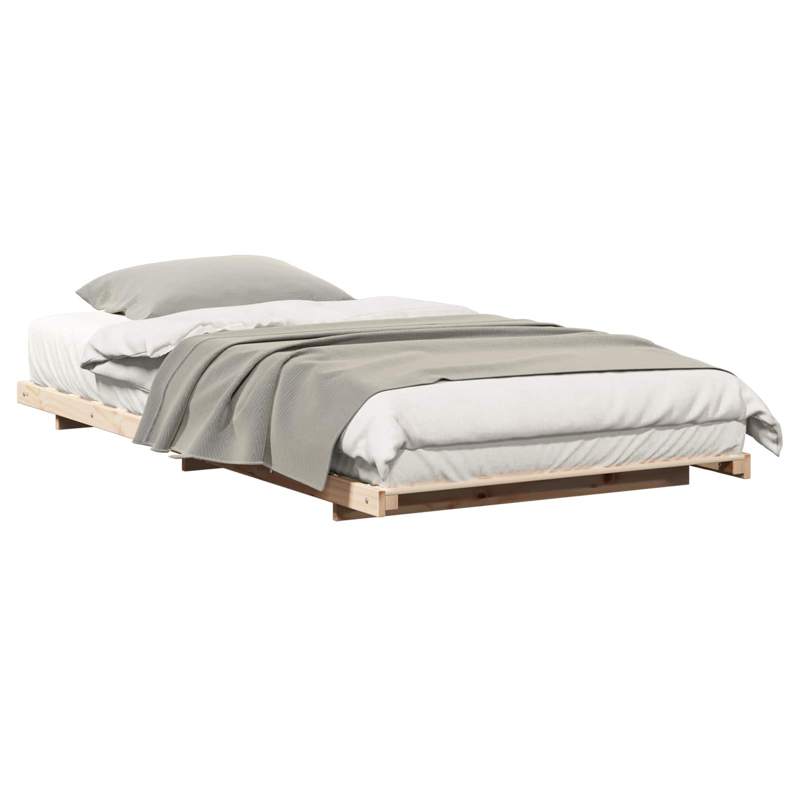 Estrutura da cama castanho 75 x 190 cm