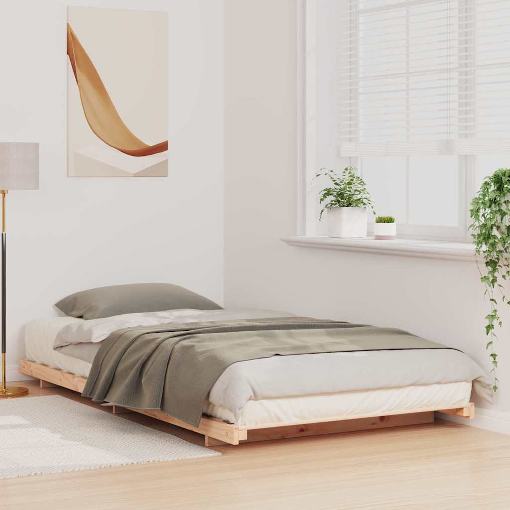 Estrutura da cama castanho 75 x 190 cm
