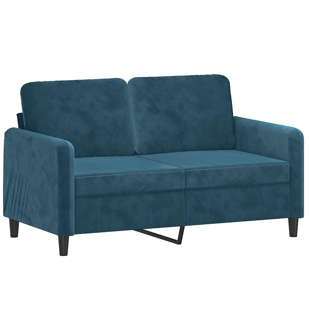 2 Pcs conjunto de sofás veludo azul