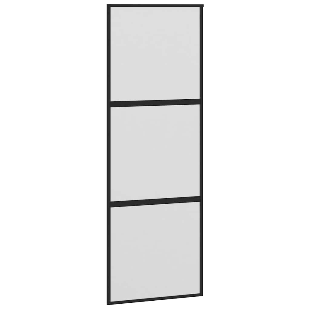 Porta deslizante ferragens 76x205cm vidro temperado/alumínio