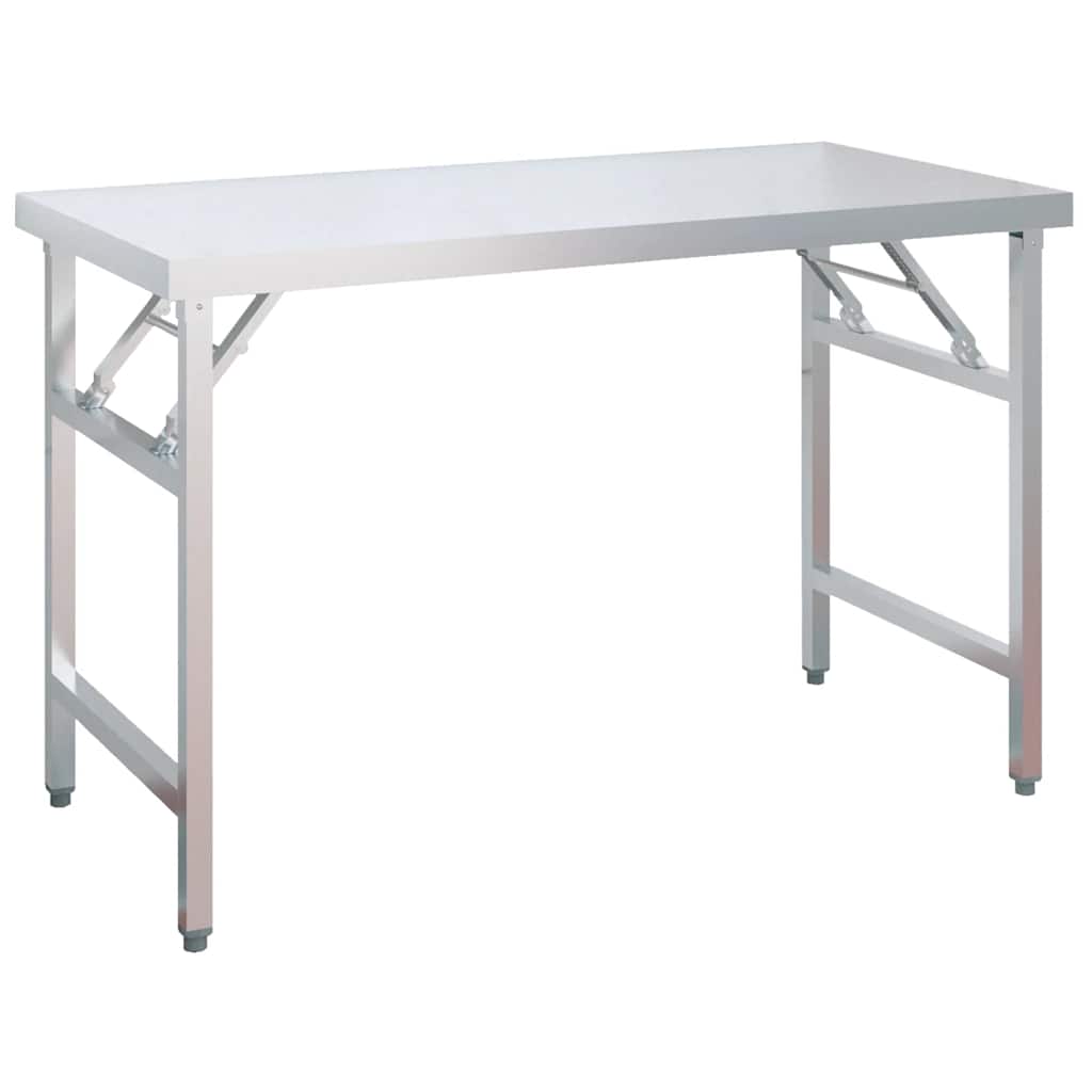 Mesa trabalho cozinha c/ prateleira 120x60x115cm aço inoxidável