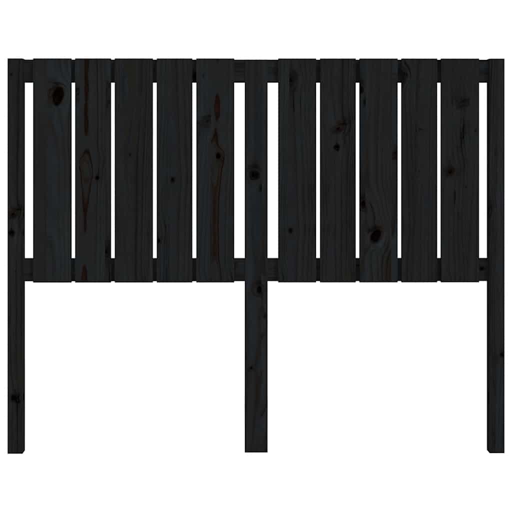 Cabeceira de cama 125,5x4x100 cm pinho maciço preto