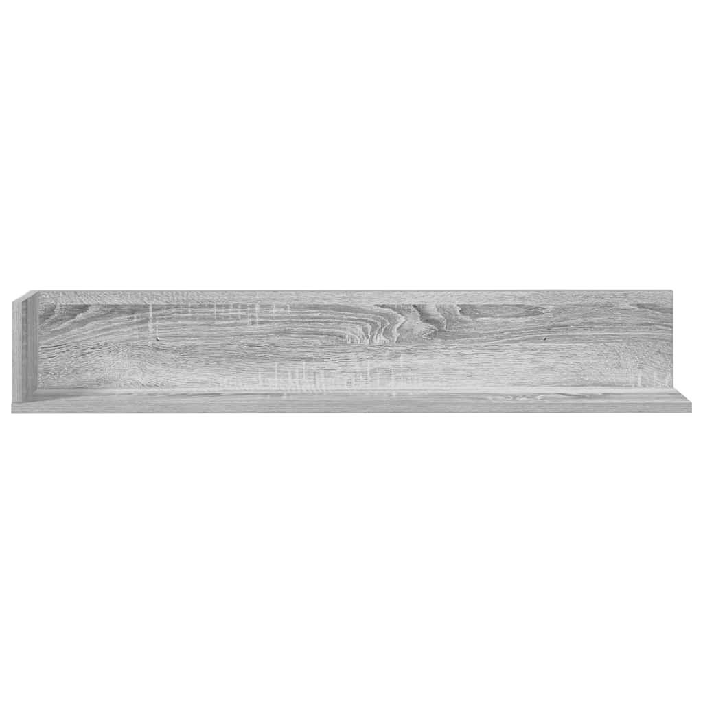 Prateleiras de parede 2pcs derivados de madeira cinzento sonoma
