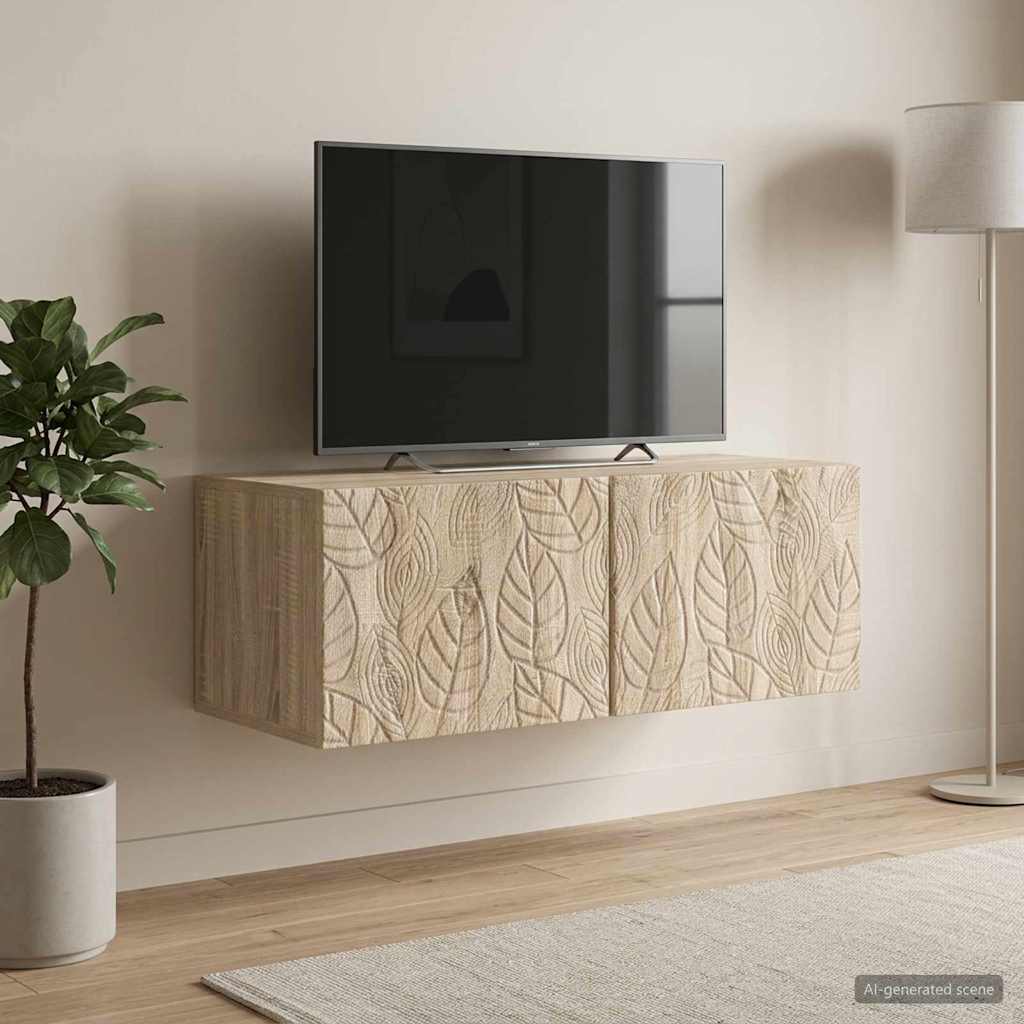 Gabinete de TV de parede 78,5 x 41 x 30 cm carvalho sonoma