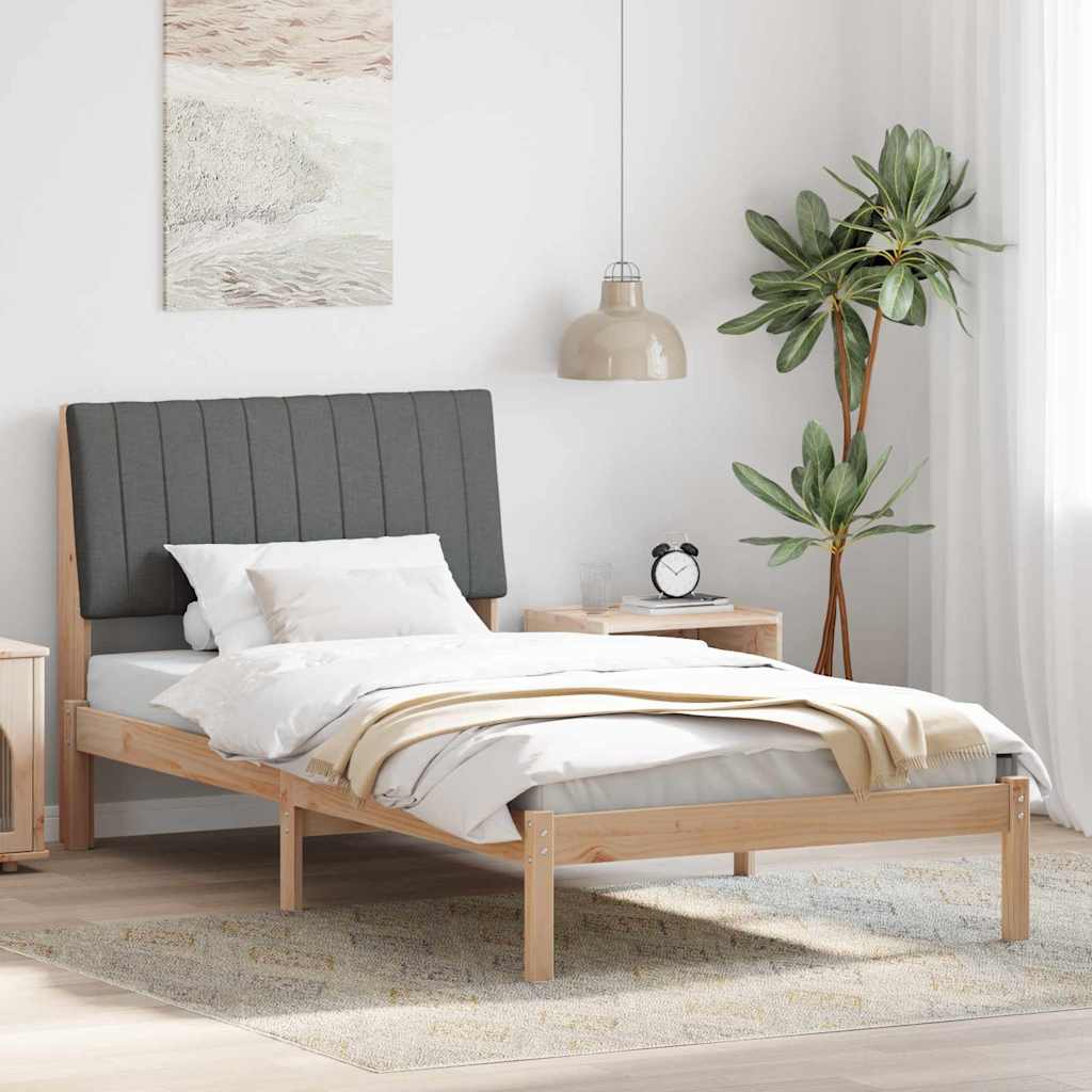 Estrutura da cama com cabeceira castanho 100 x 200 cm