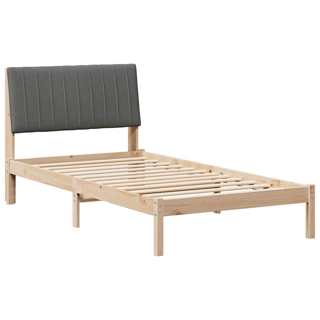 Estrutura da cama com cabeceira castanho 100 x 200 cm