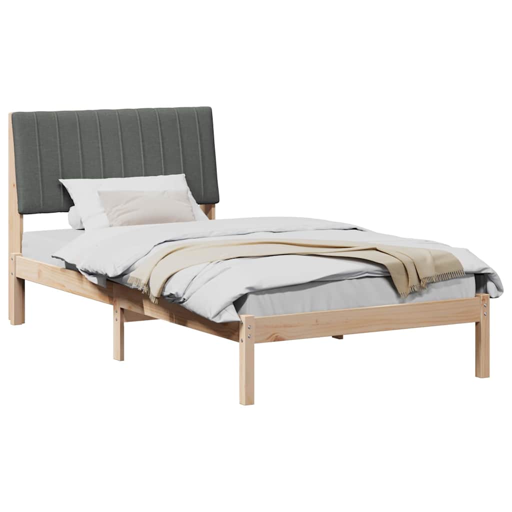Estrutura da cama com cabeceira castanho 100 x 200 cm