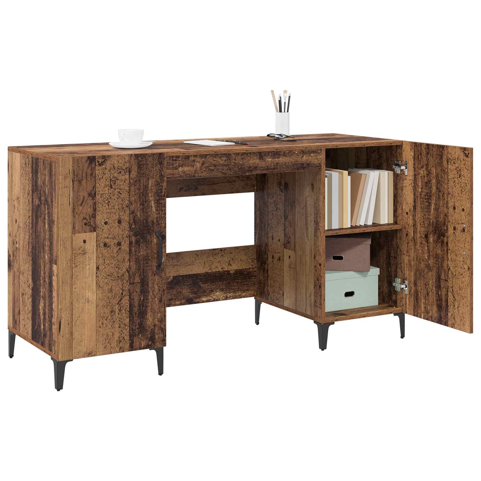 Mesa madeira antiga derivados de madeira 140 x 50 x 75 cm