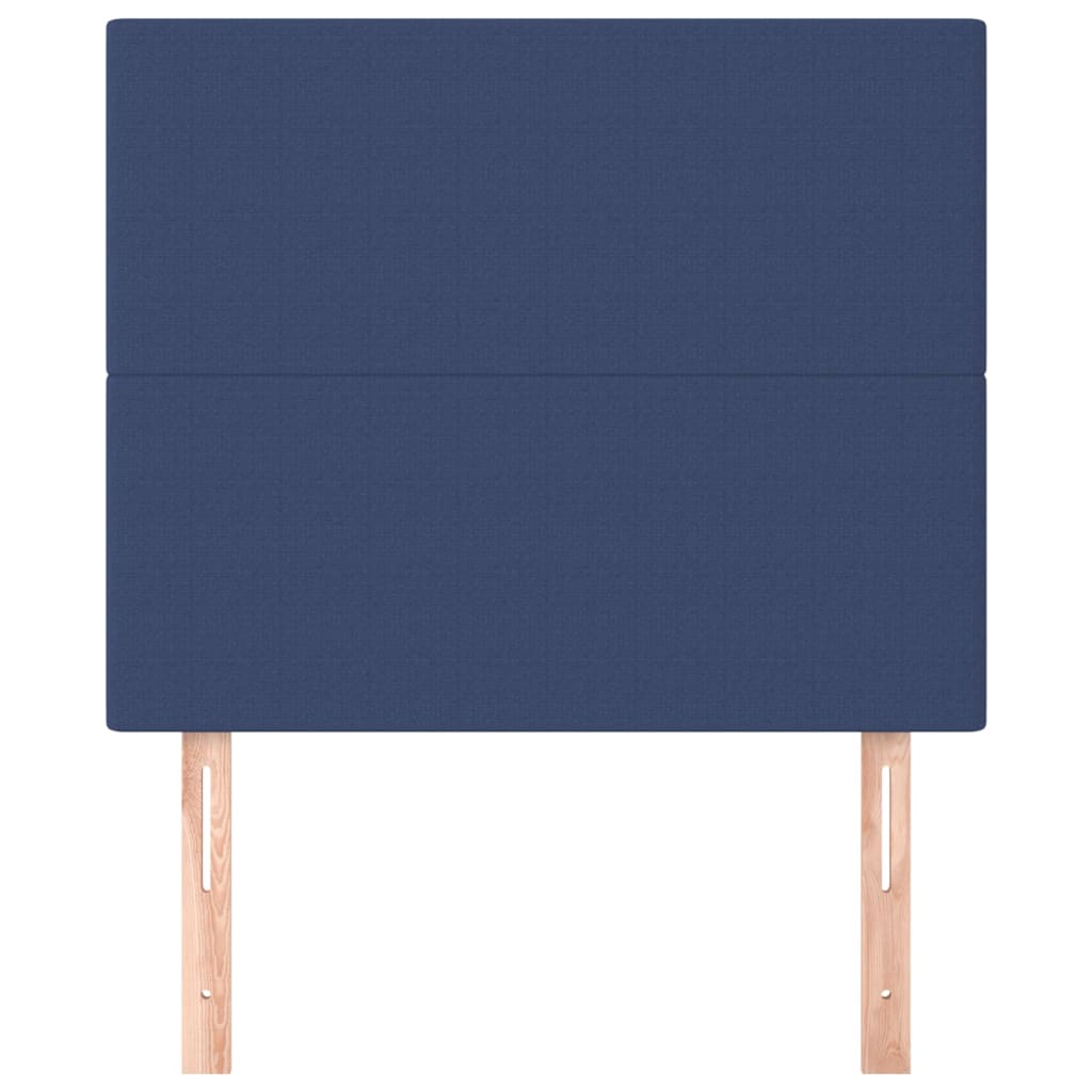 Cabeceira azul 80x5x118/128 cm tecido