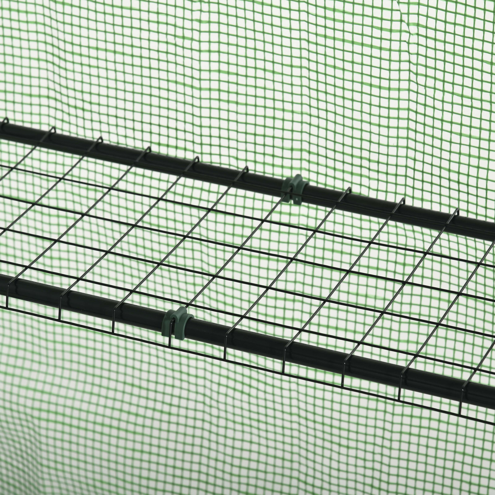 Estufa de Jardim 140x70x190cm Estufa com 4 Prateleiras Porta Enrolável Cobertura de PE 140g/m² e Estrutura de Aço para Cultivos