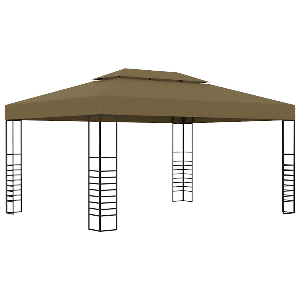 Gazebo 3x4 m 180 g/m² cinza-acastanhado