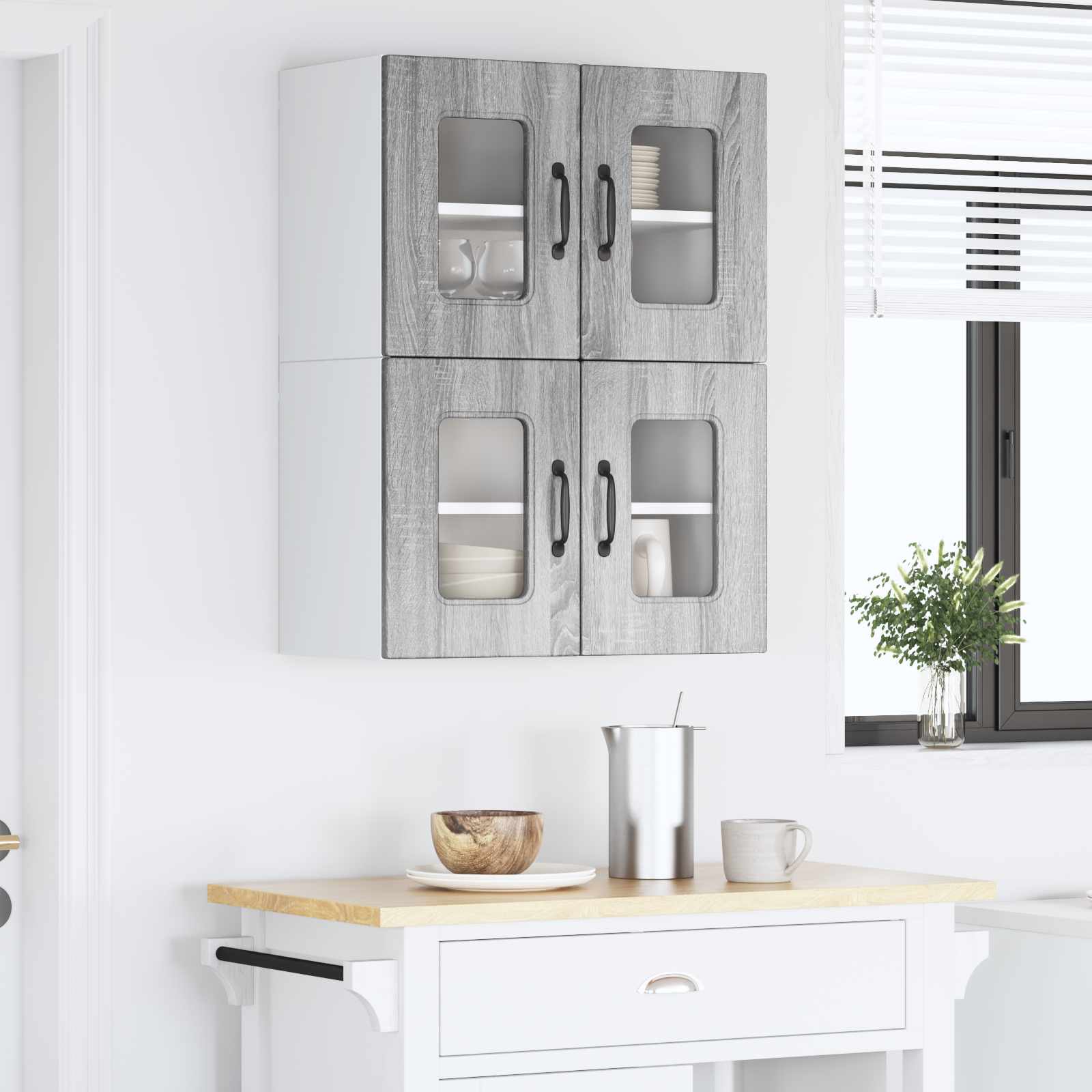 Painel de lava-louça kalmar 2 unid. cinza sonoma