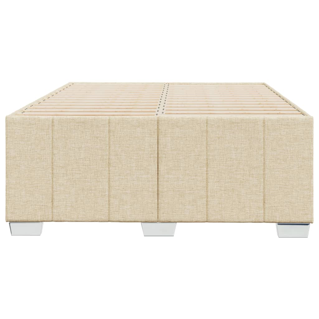 Estrutura de cama sem colchão 120x190 cm tecido creme