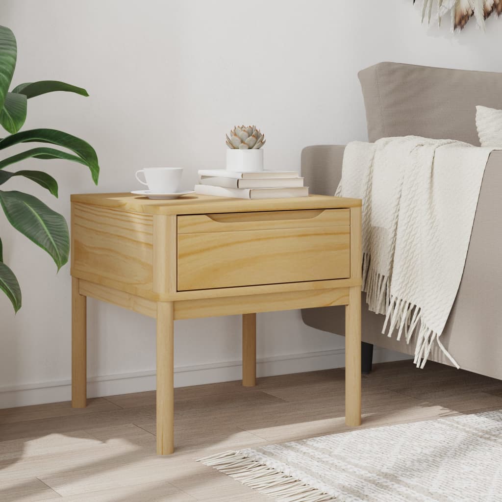 Mesa para candeeiro floro 55x55x54 cm pinho maciço castanho mel