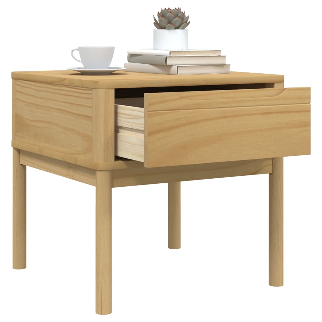 Mesa para candeeiro floro 55x55x54 cm pinho maciço castanho mel