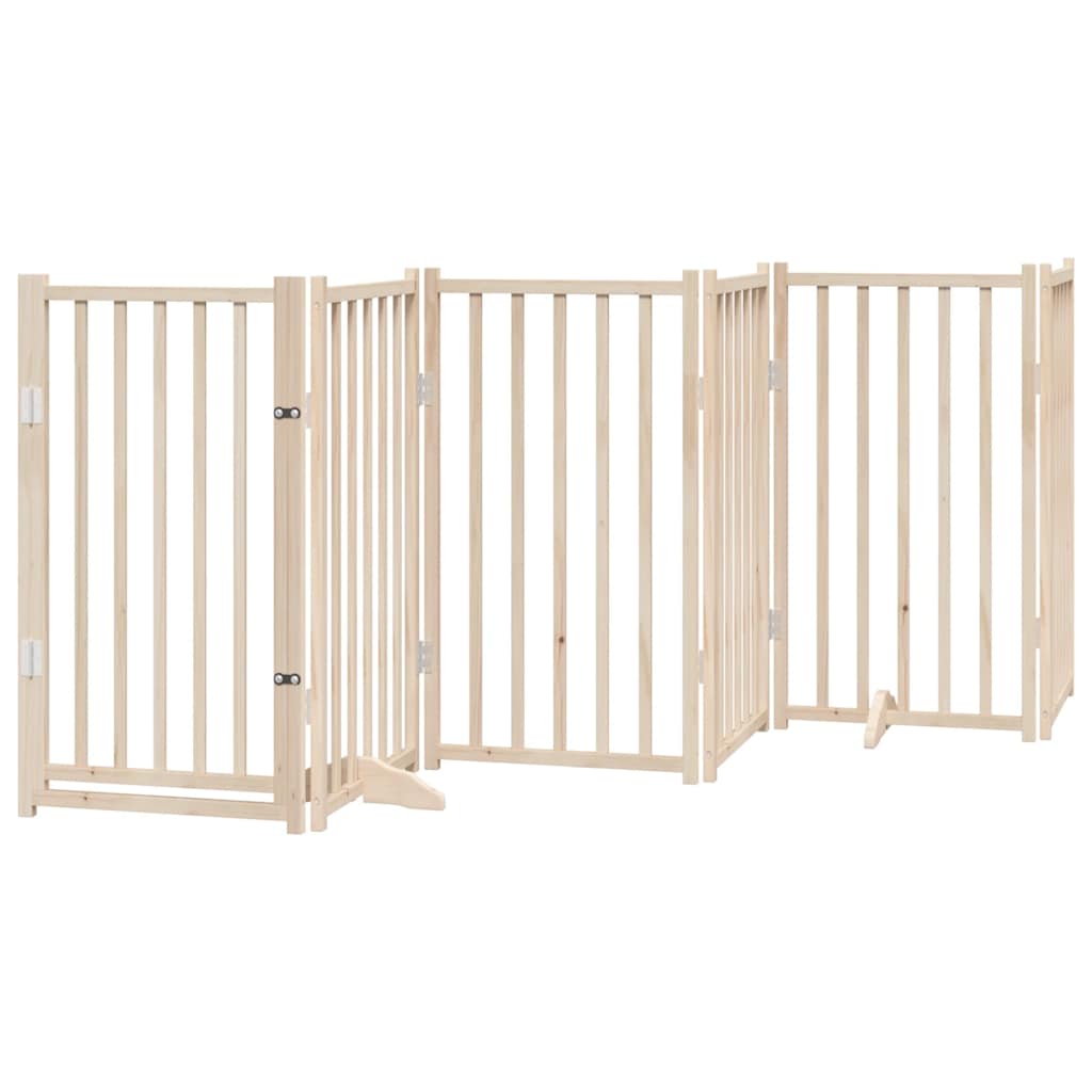 Portão para cães com porta dobrável 9 painéis 450 cm álamo
