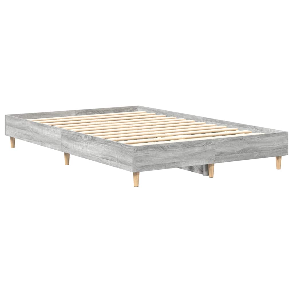 Estrutura de cama sem colchão 135x190 cm cinza sonoma