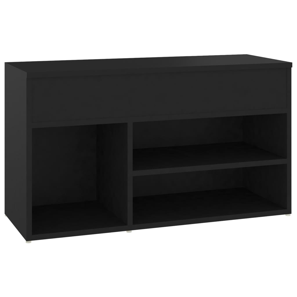 Banco sapateira 80x30x45 cm derivados de madeira preto