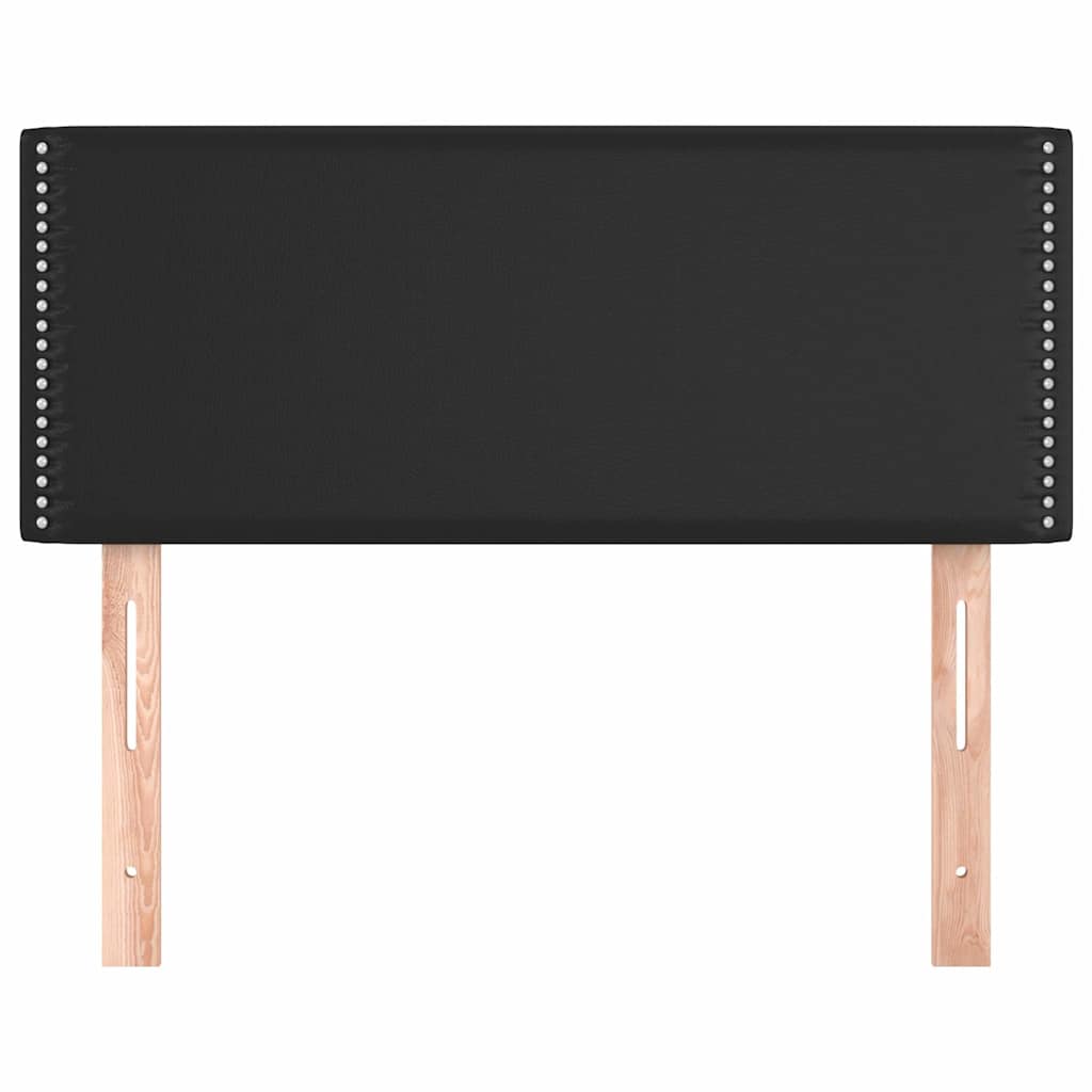Cabeceira de cama couro artificial 100x5x78/88 cm preto