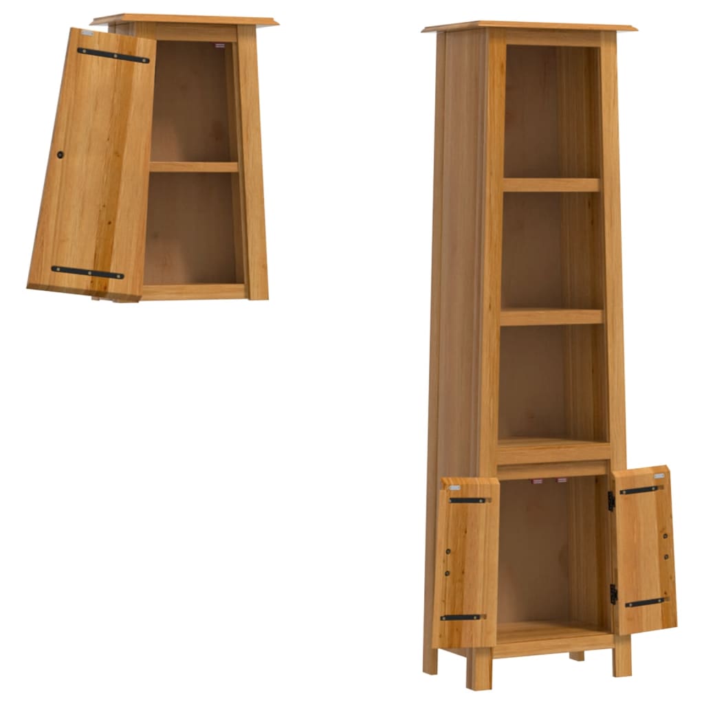 2 Pcs conjunto móveis p/ casa de banho madeira de pinho maciça