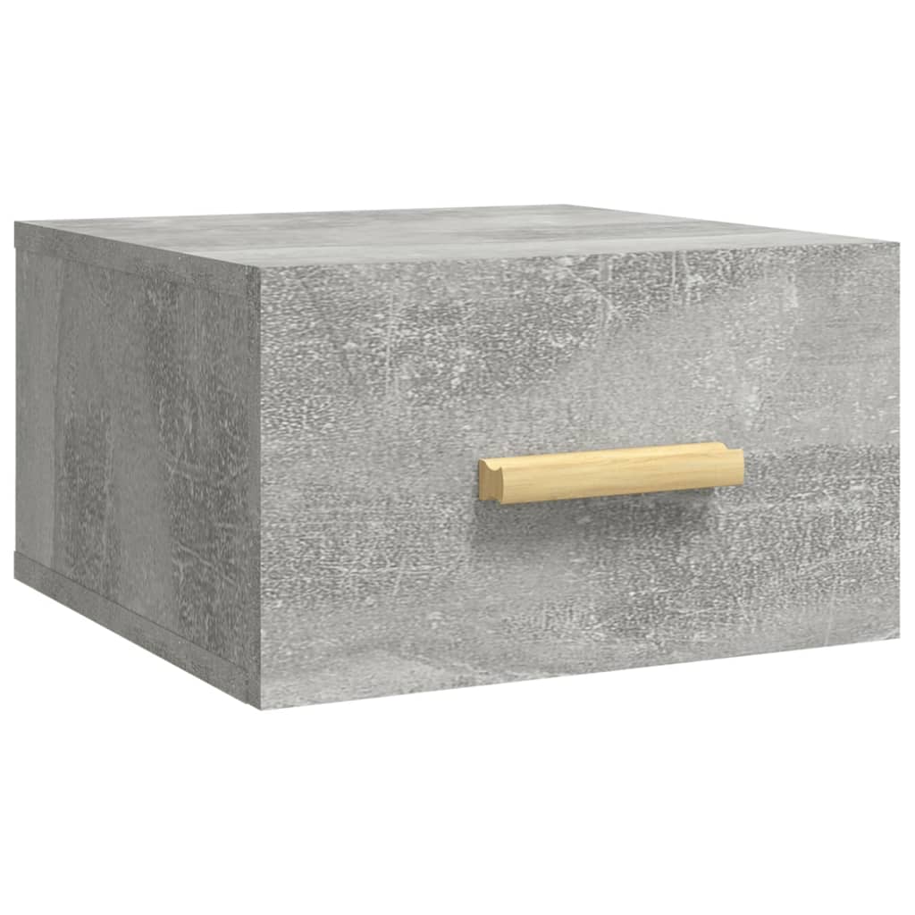 Mesa cabeceira montagem na parede 35x35x20 cm cinzento cimento