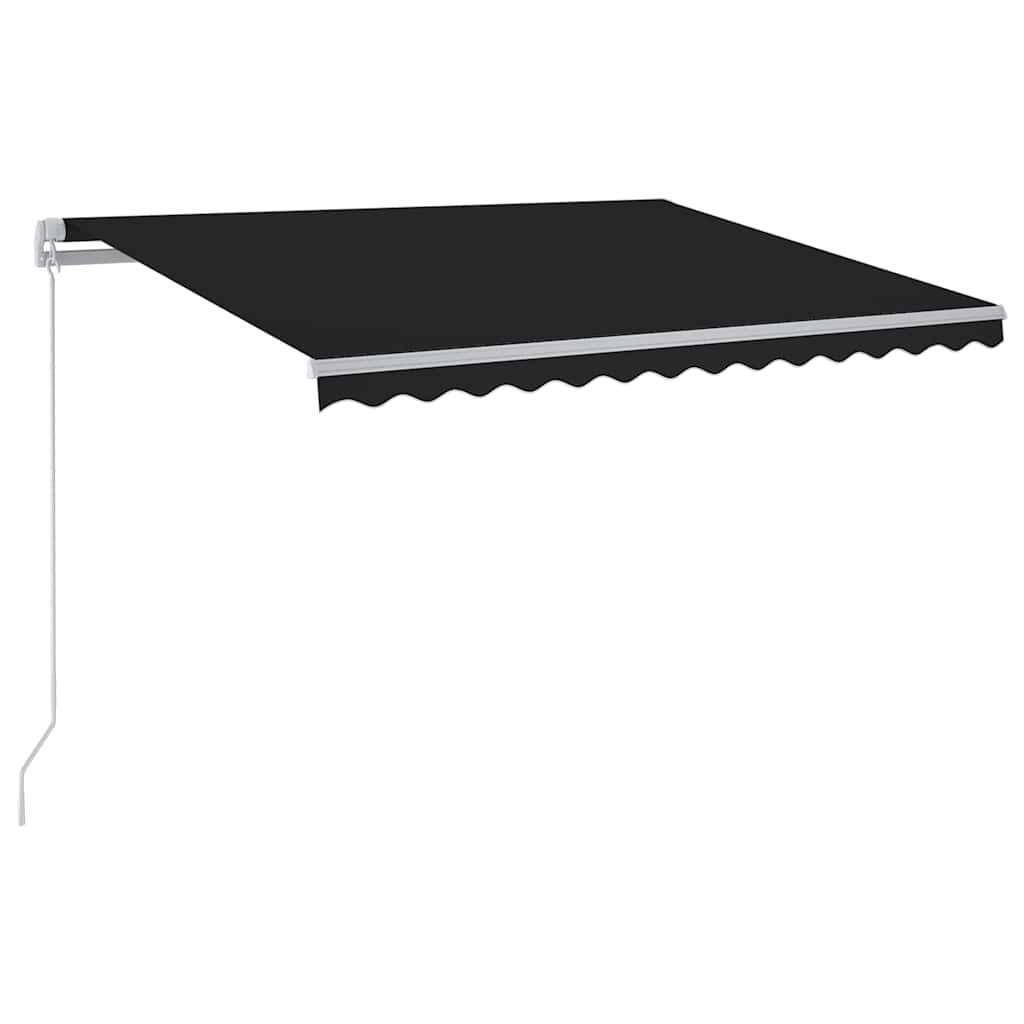 Toldo retrátil manual com LED 300x250 cm antracite