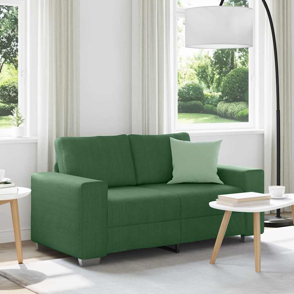 Sofá-luvas 160x77x82 cm tecido corduroy verde escuro