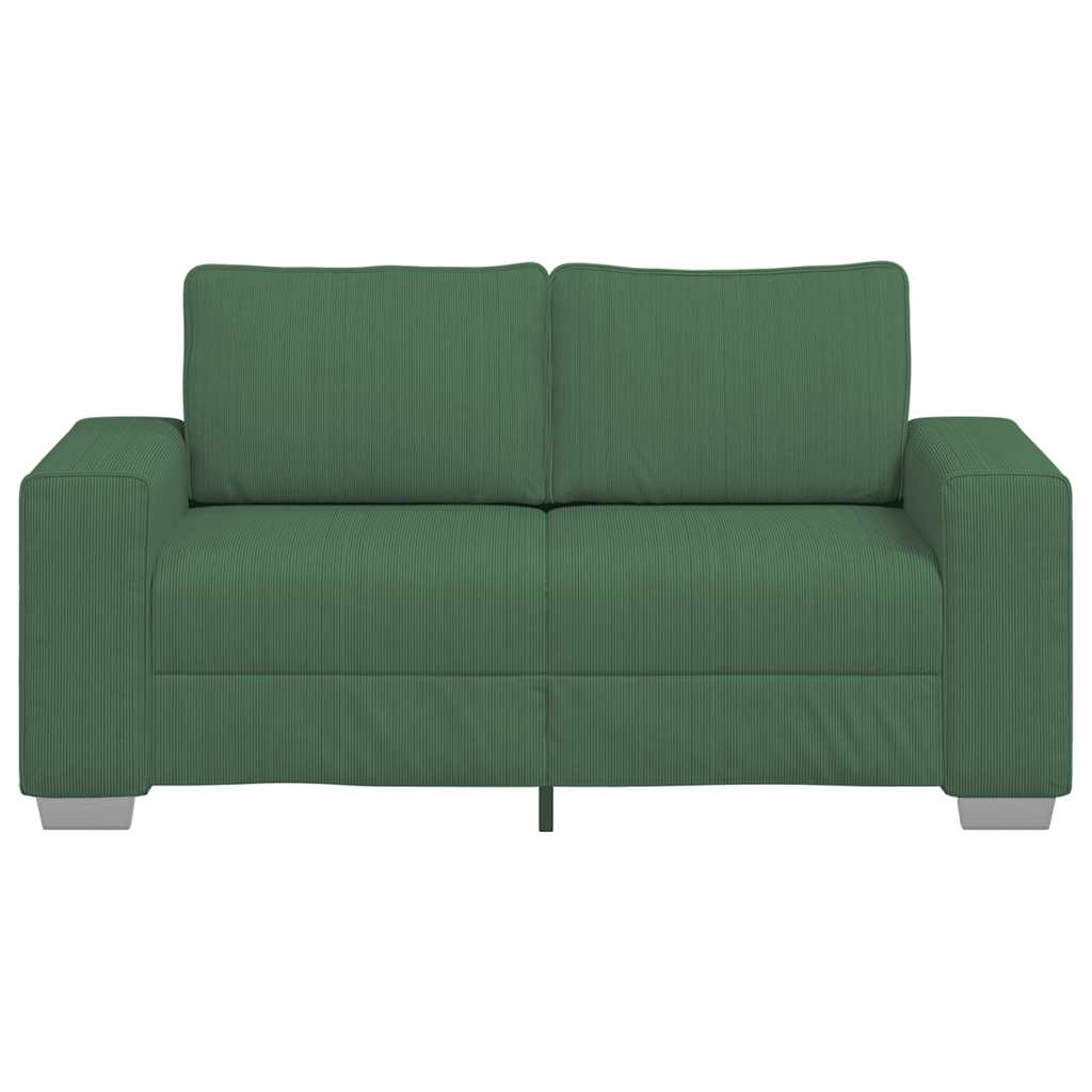 Sofá-luvas 160x77x82 cm tecido corduroy verde escuro