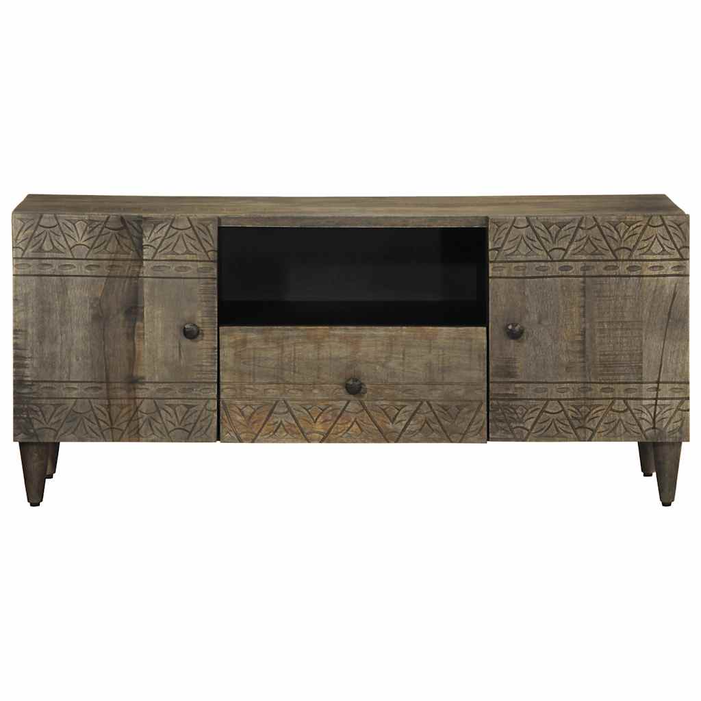 Móvel TV cinzento claro 105x33,5x46 cm madeira mangueira maciça