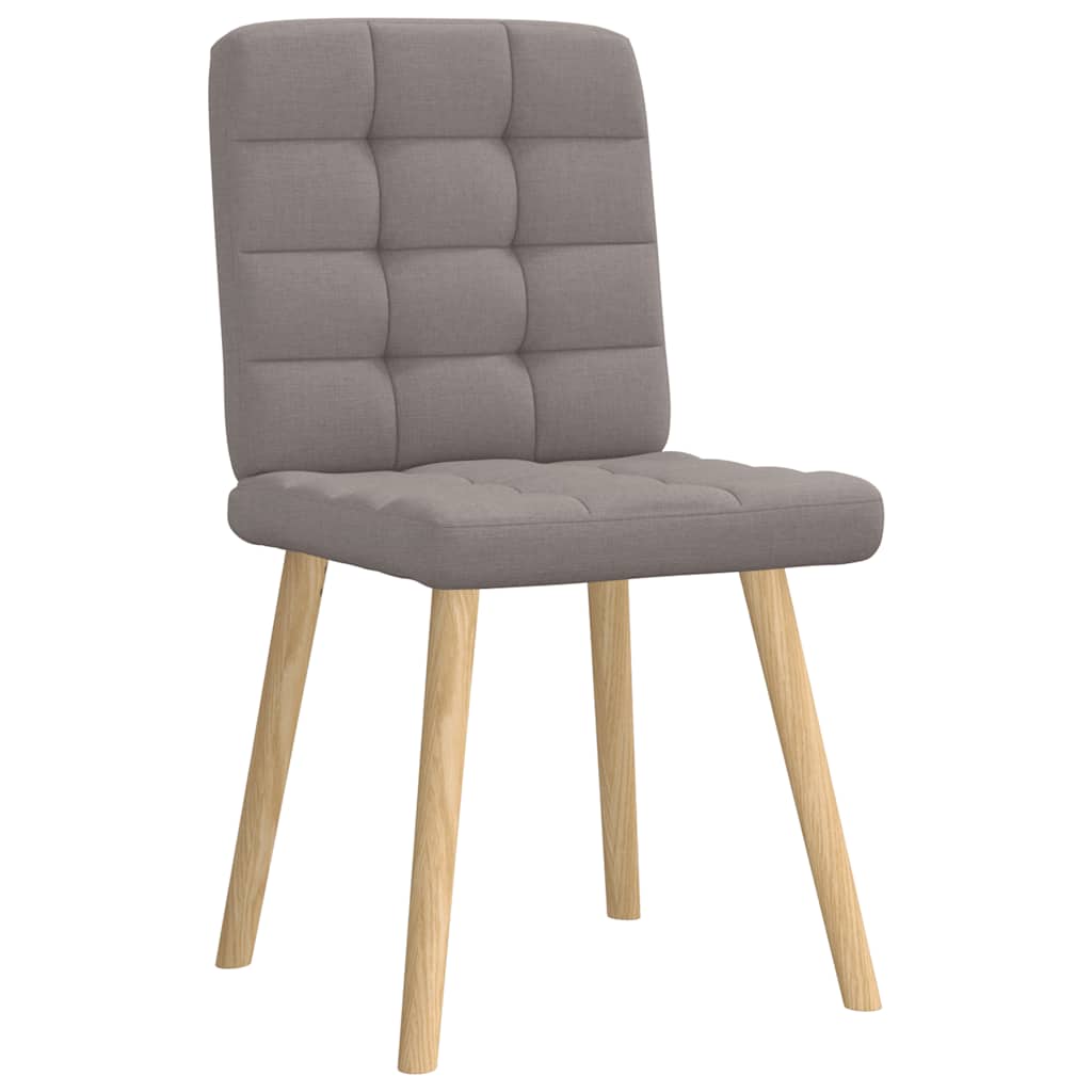 Cadeiras de jantar 2 pcs tecido cinzento-acastanhado