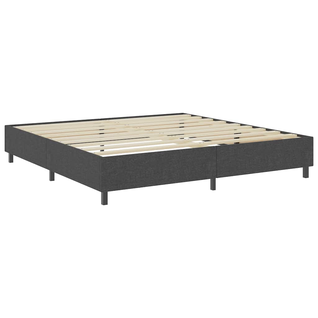 Cama boxspring 200x200 cm tecido cinzento