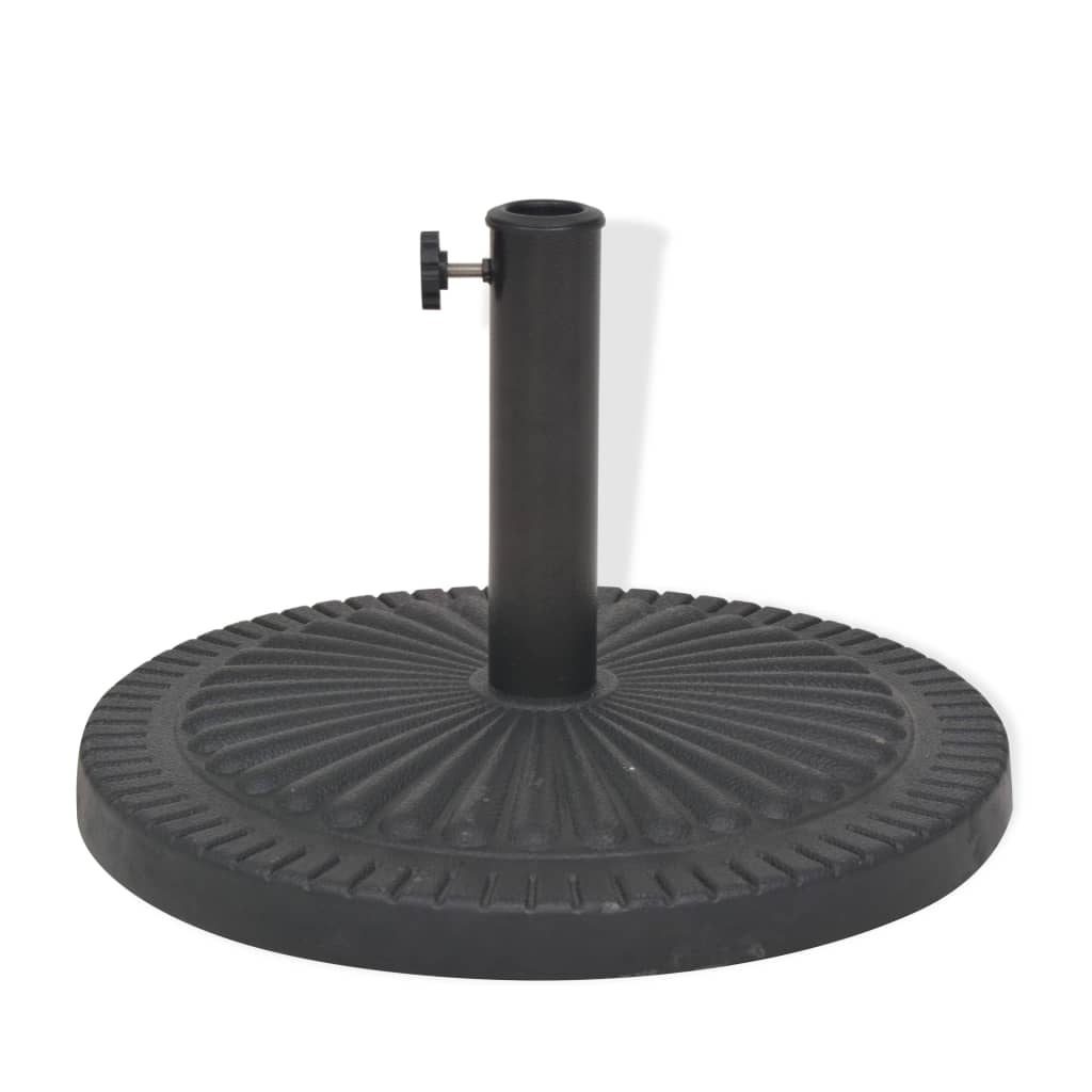 Base para guarda-sol em resina redondo preto 29 kg