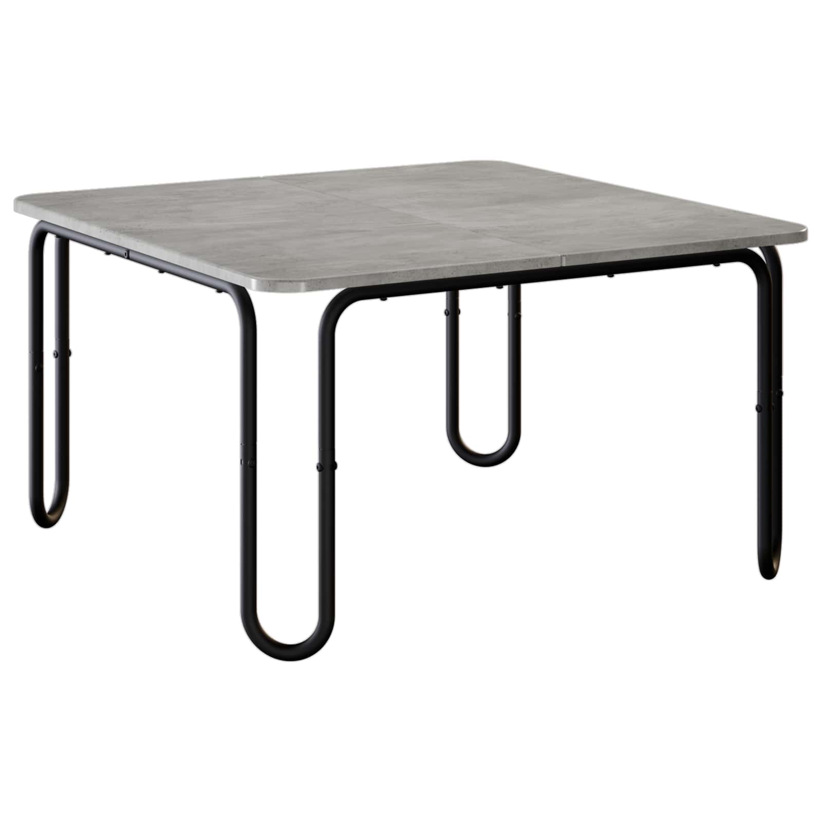 Mesa de centro cinzento cimento 79,5 x 79,5 x 45 cm