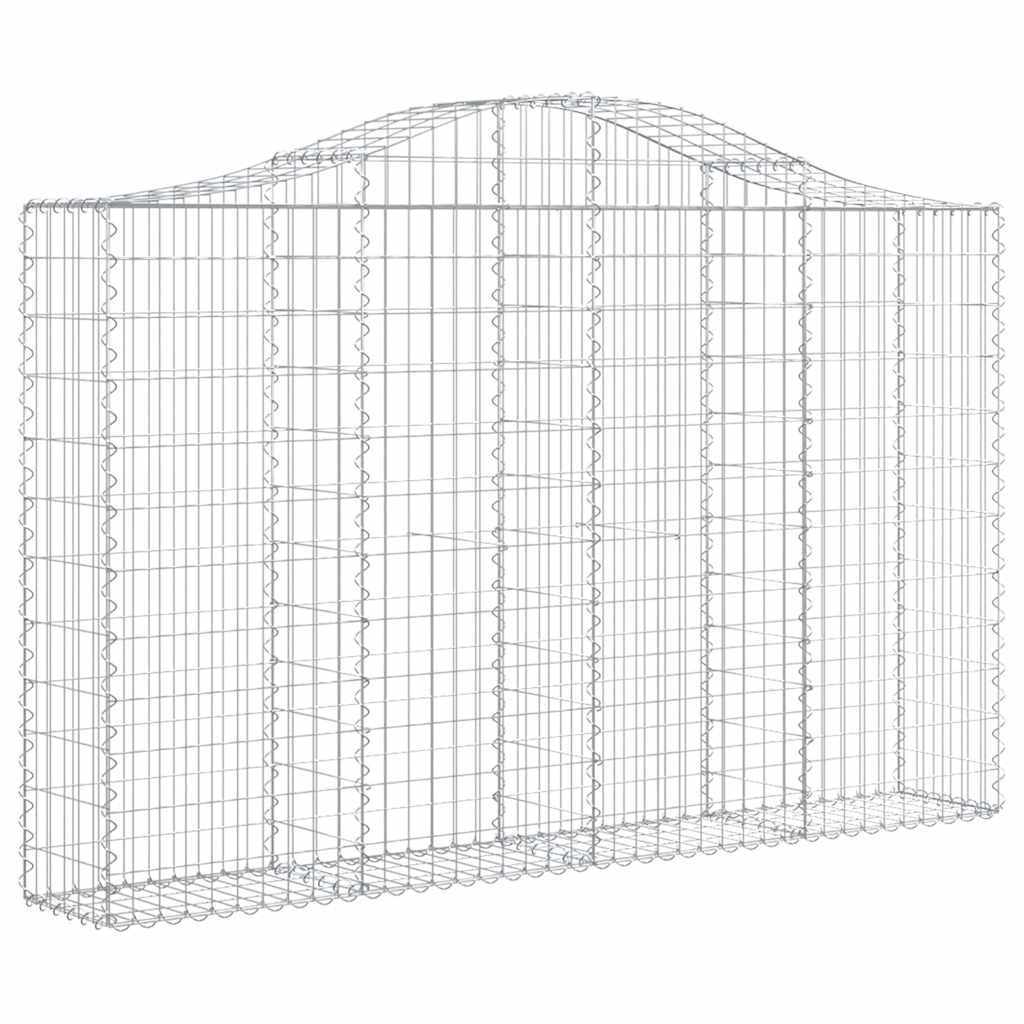 Cestos gabião arqueados 3pcs 200x30x120/140cm ferro galvanizado