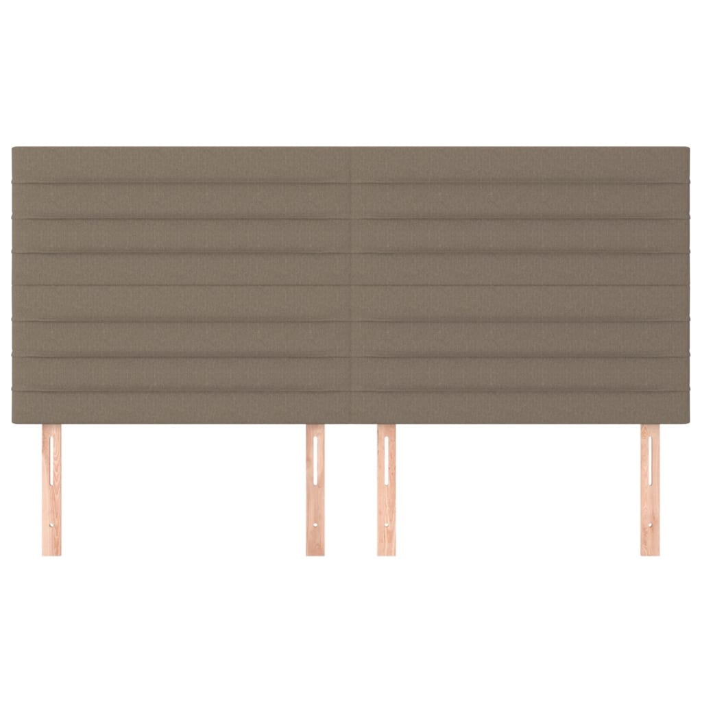 Cabeceira taupe 180x5x118/128 cm tecido