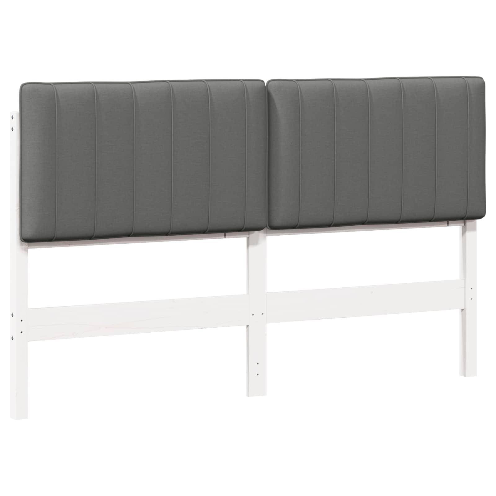 Cabeceira estofada com cabeceira branco e cinza claro 150 cm