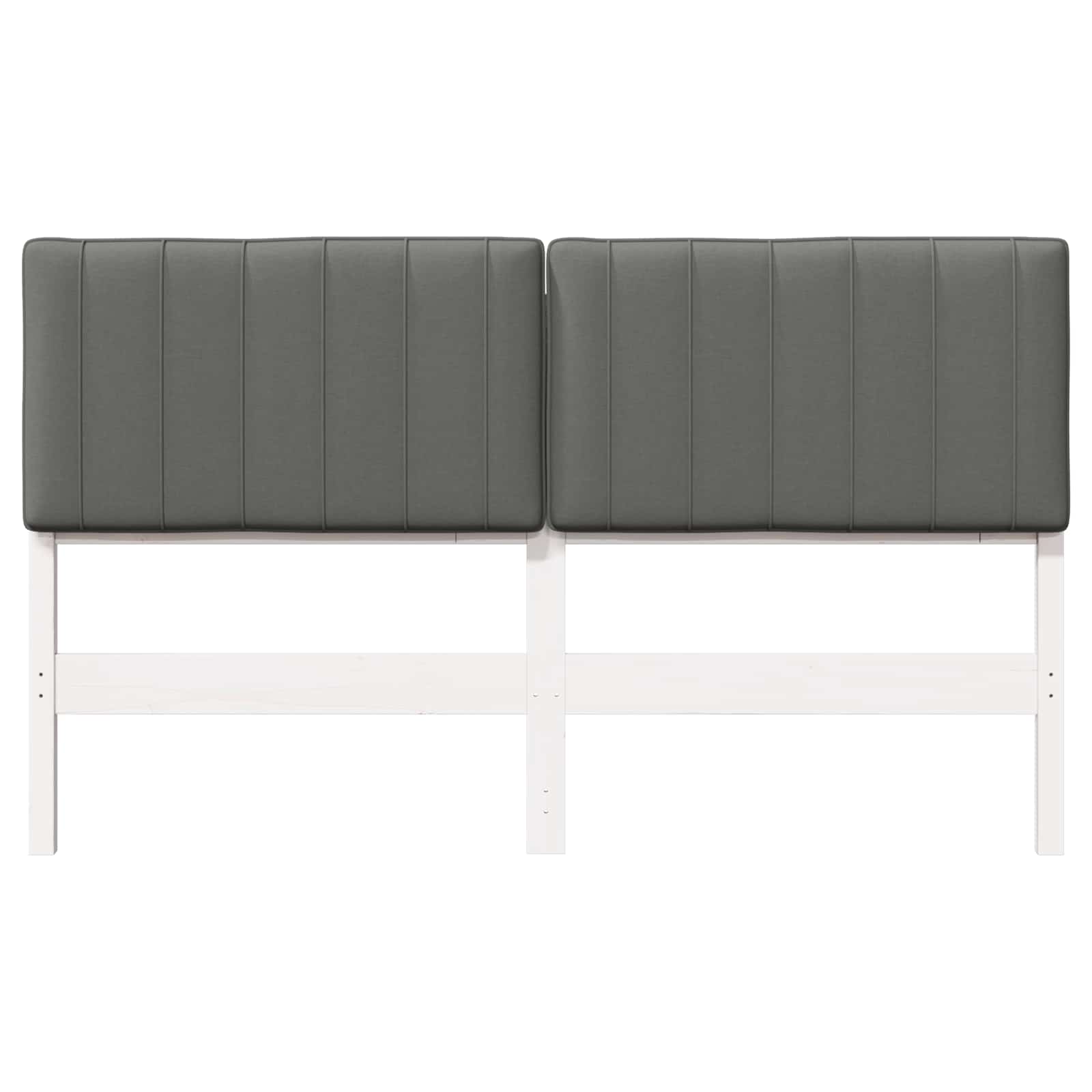 Cabeceira estofada com cabeceira branco e cinza claro 150 cm