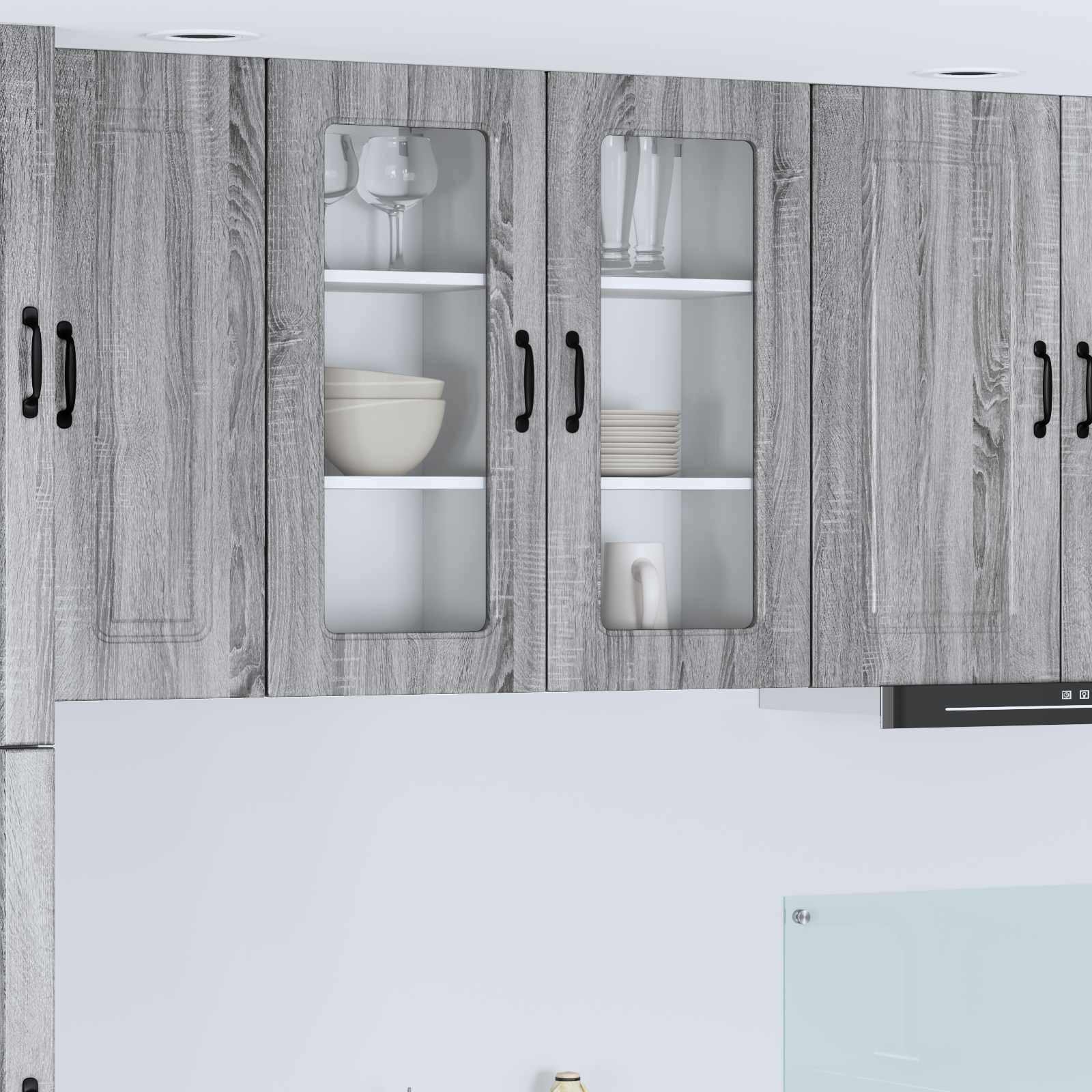 Painel de lava-louça kalmar cinza sonoma 40 x 31 x 80 cm