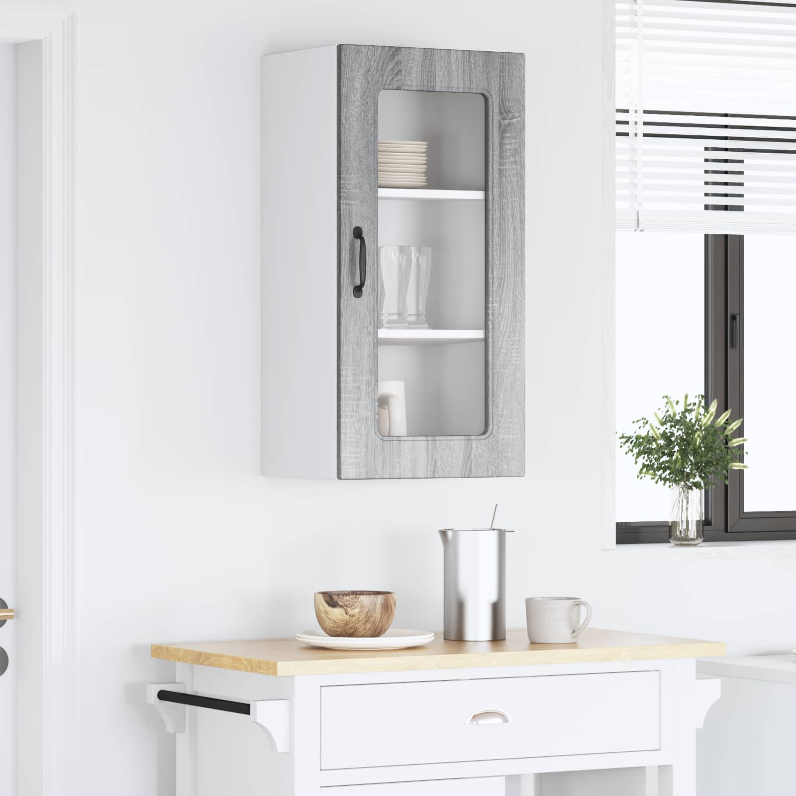 Painel de lava-louça kalmar cinza sonoma 40 x 31 x 80 cm
