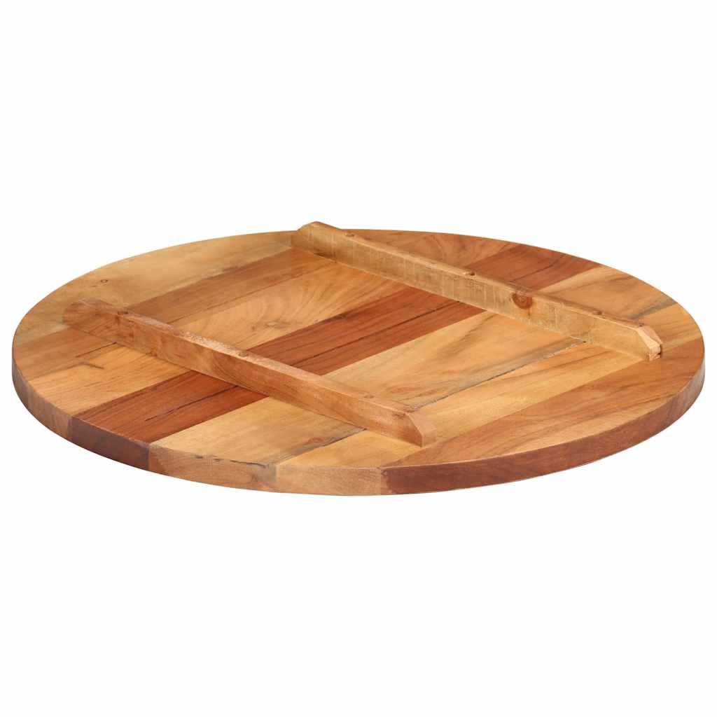 Tampo de mesa redondo madeira de acácia maciça 25-27 mm 60 cm