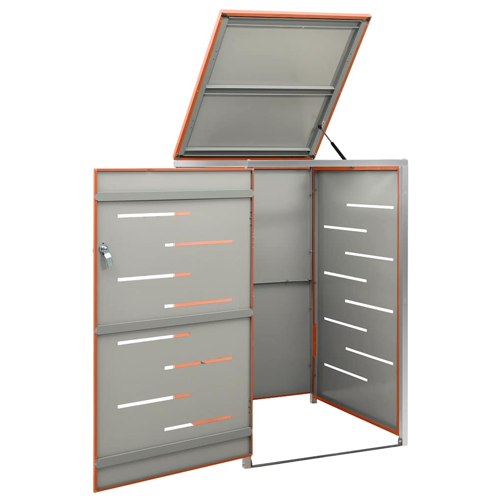 Abrigo para caixote do lixo 69x77,5x115 cm aço inoxidável