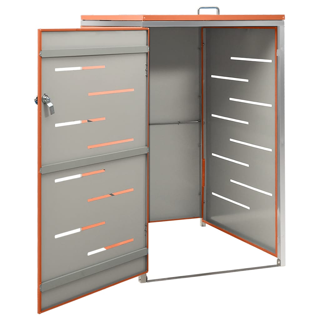 Abrigo para caixote do lixo 69x77,5x115 cm aço inoxidável