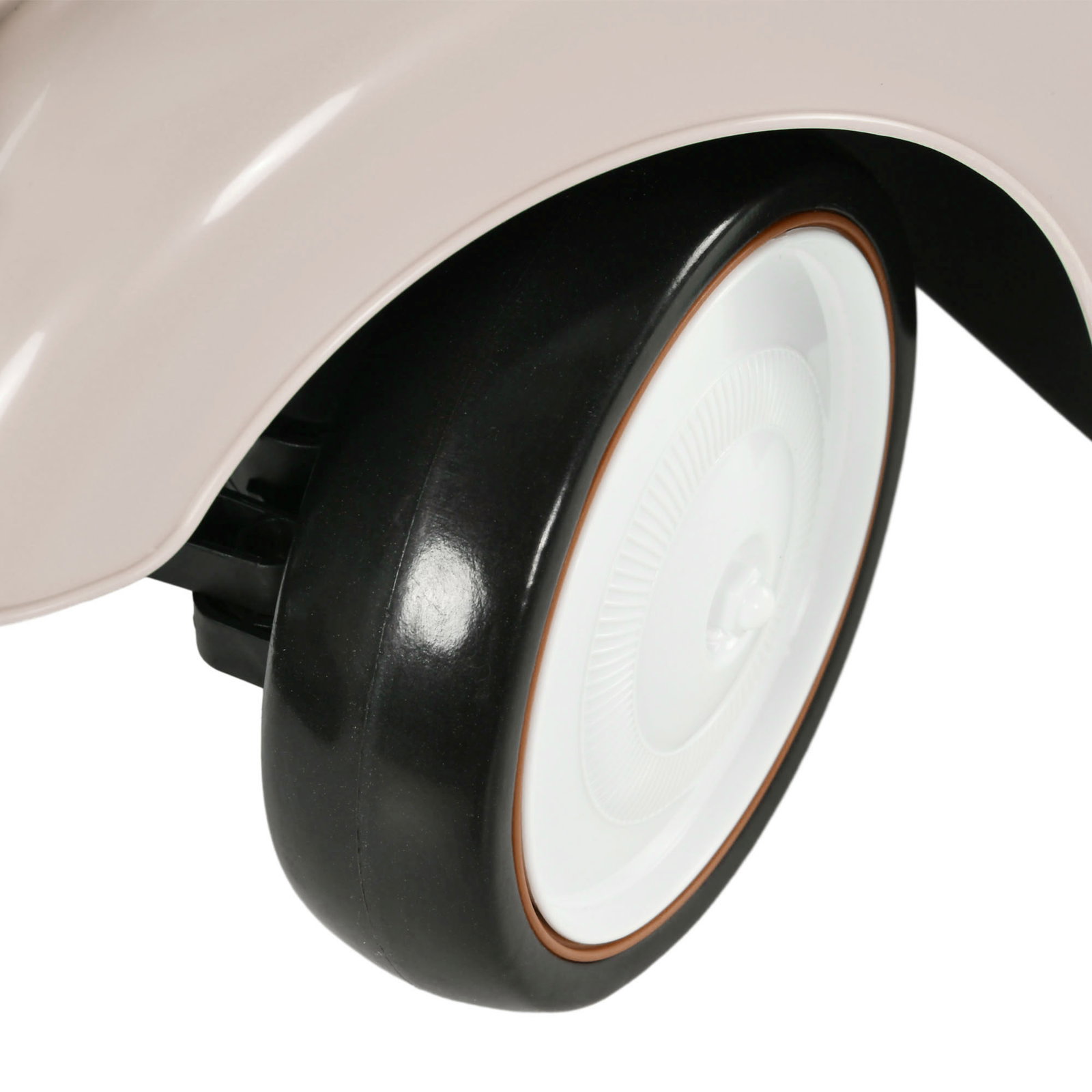 Carro andador para bebé de 12 a 36 meses com buzina compartimento de armazenamento e volante 58x27x35 cm creme