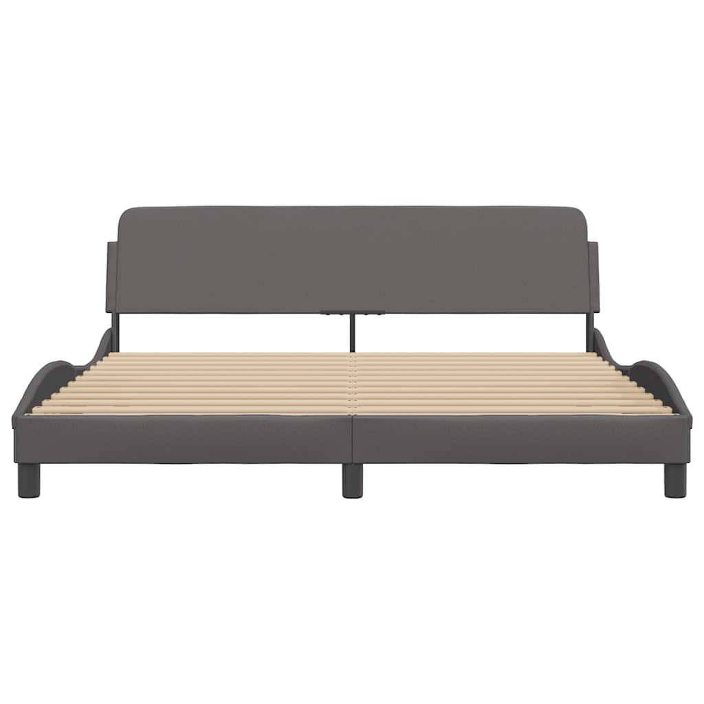 Estrutura de cama dover 180x200cm couro artificial cinzento