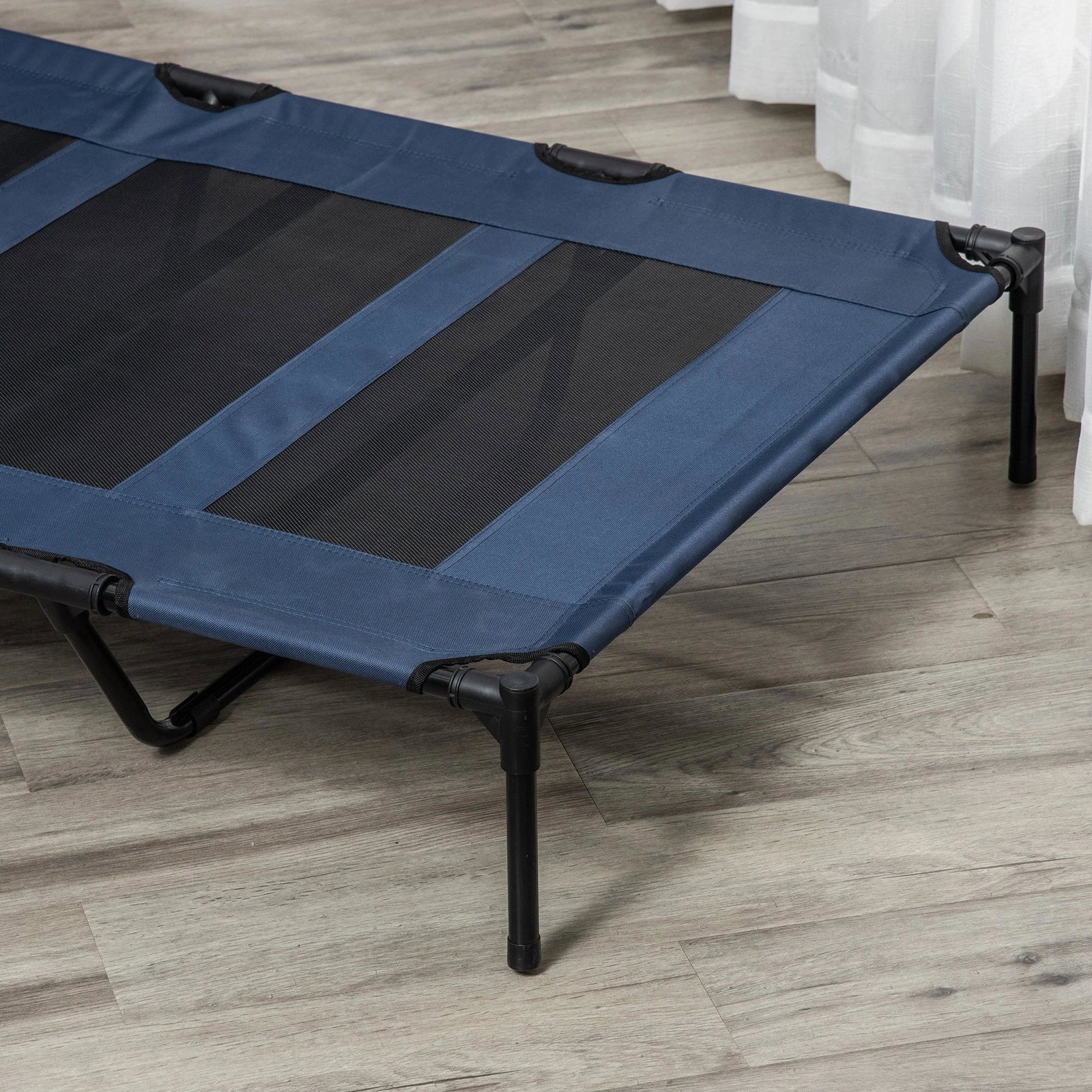Cama para Animais de Estimação Cama Elevada para Cães Gatos com Tecido Transpirável para Dormir Relaxar Exterior Jardim Terraço