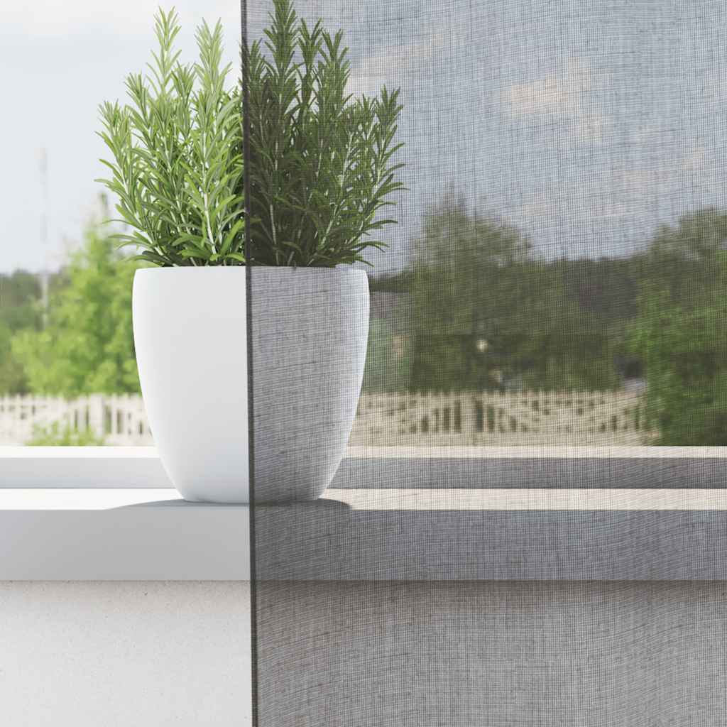 Cortinas de voile com ilhós 2 pcs cinzento-escuro 140x245 cm