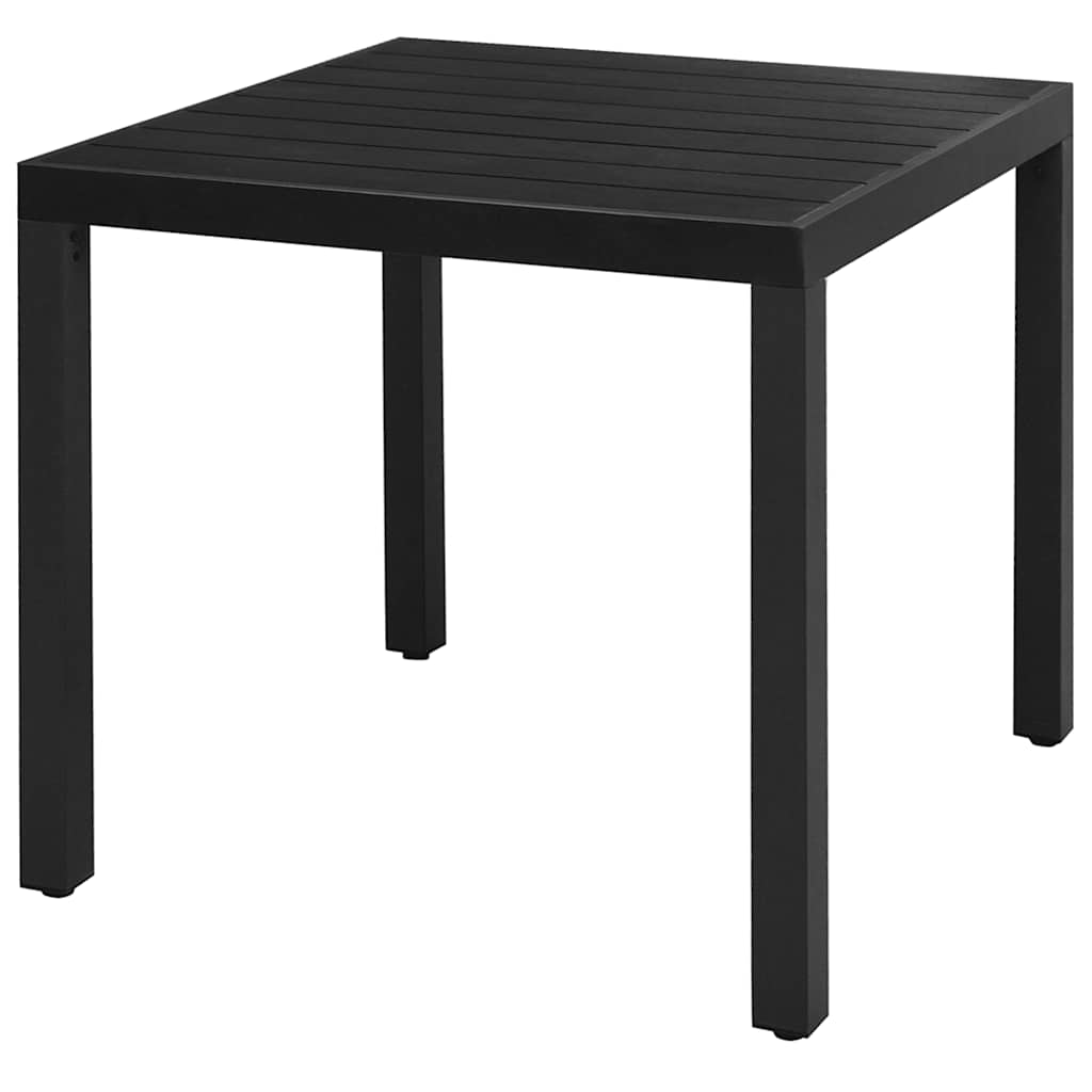 3 Pcs conjunto de jantar para jardim vime de PVC preto