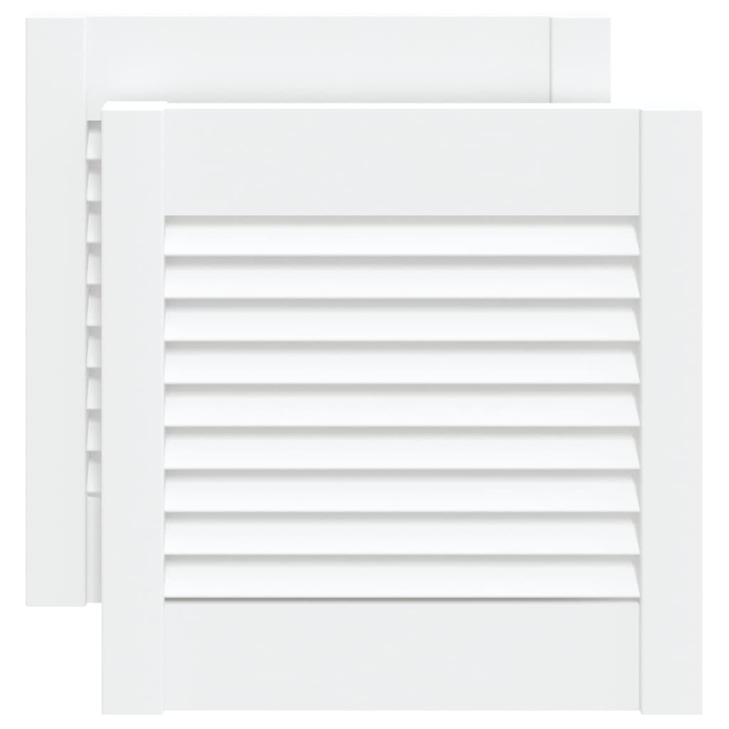Portas de armário 2 pcs design de persiana pinho maciço branco